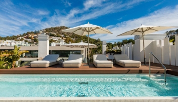 Resa estates Ibiza for sale Talamanca luxury apartment duplex pool roof.jpg